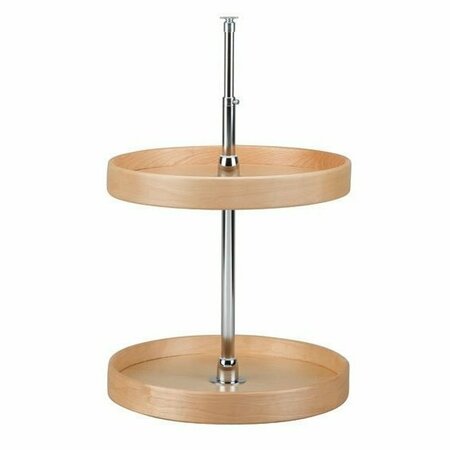 HDL HARDWARE 28in Full Circle Natural Wood Lazy Susan 2-Shelf Set LD-4NW-072-28-1